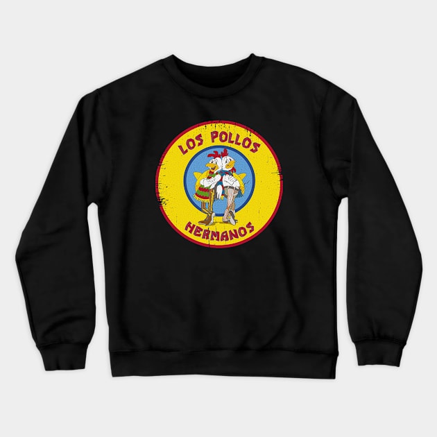 Los Pollos Hermanos // Retro Style Design Crewneck Sweatshirt by Sikometholiy